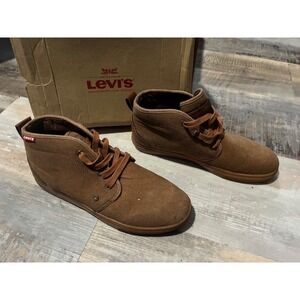 Levis Mens Brown Canvas Chukka Boots Mid Top Sneakers 51750610AB Size 10